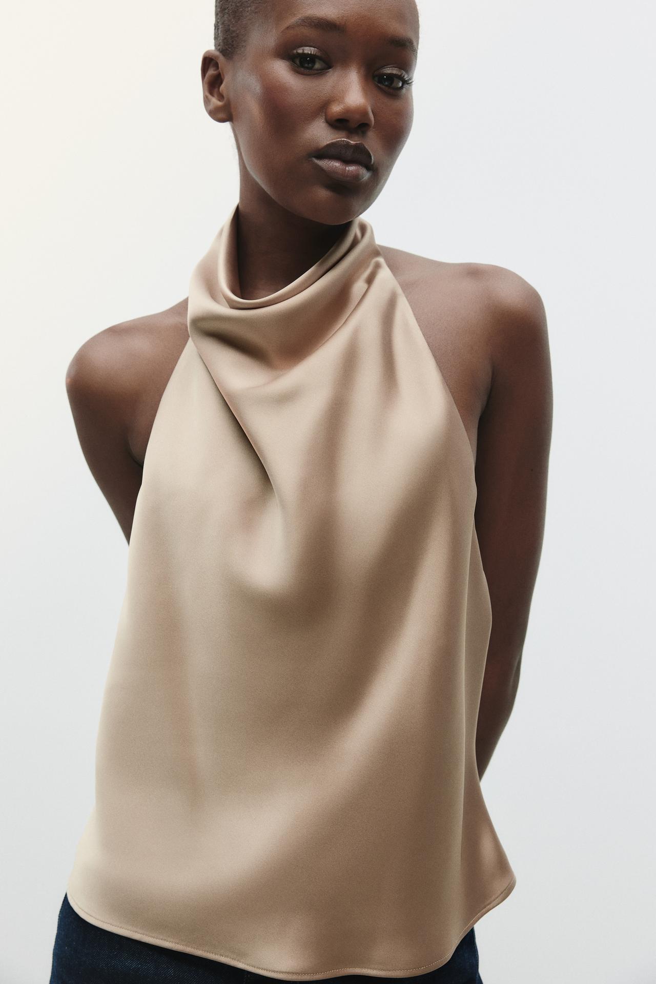 Lucia | Satin Halter Top