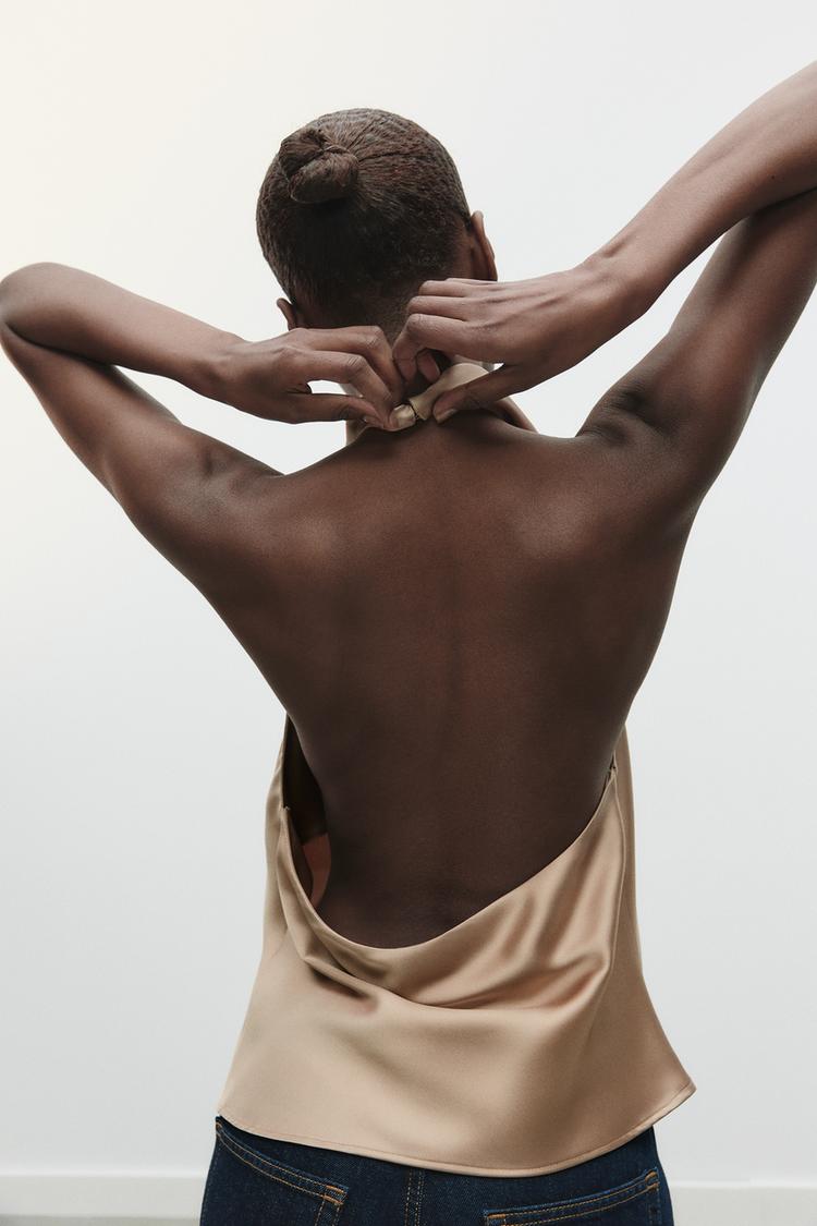 Lucia | Satin Halter Top