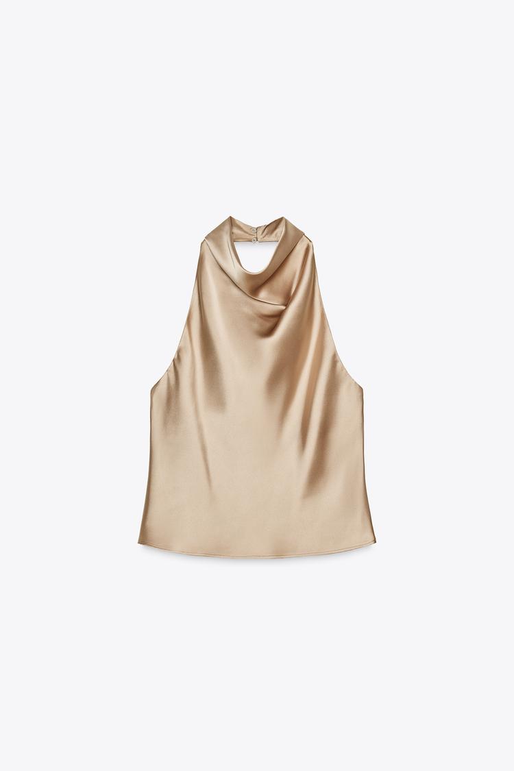 Lucia | Satin Halter Top