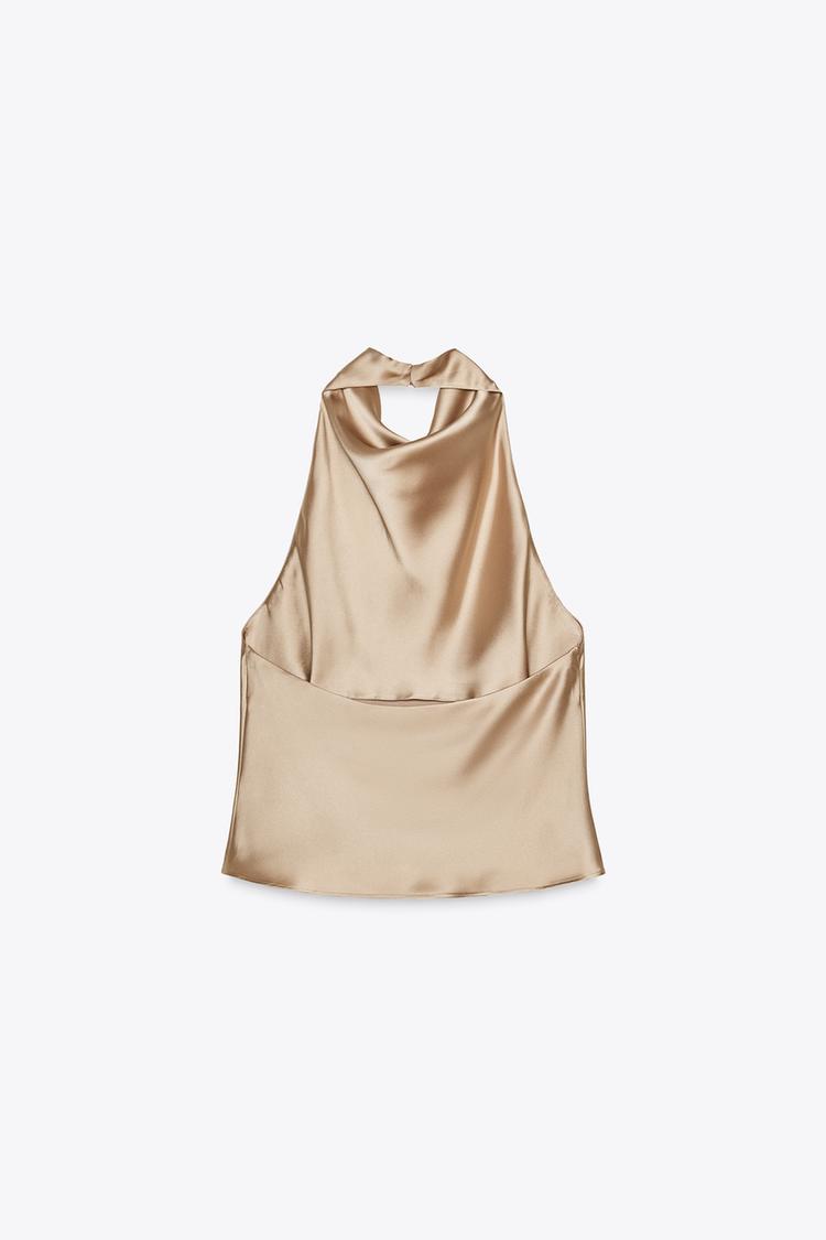 Lucia | Satin Halter Top