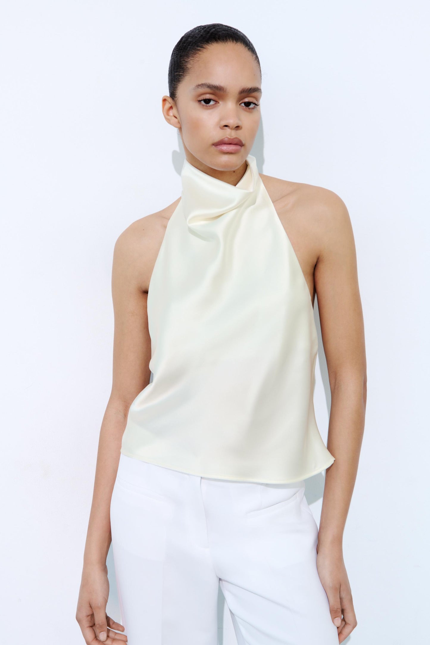 Lucia | Satin Halter Top
