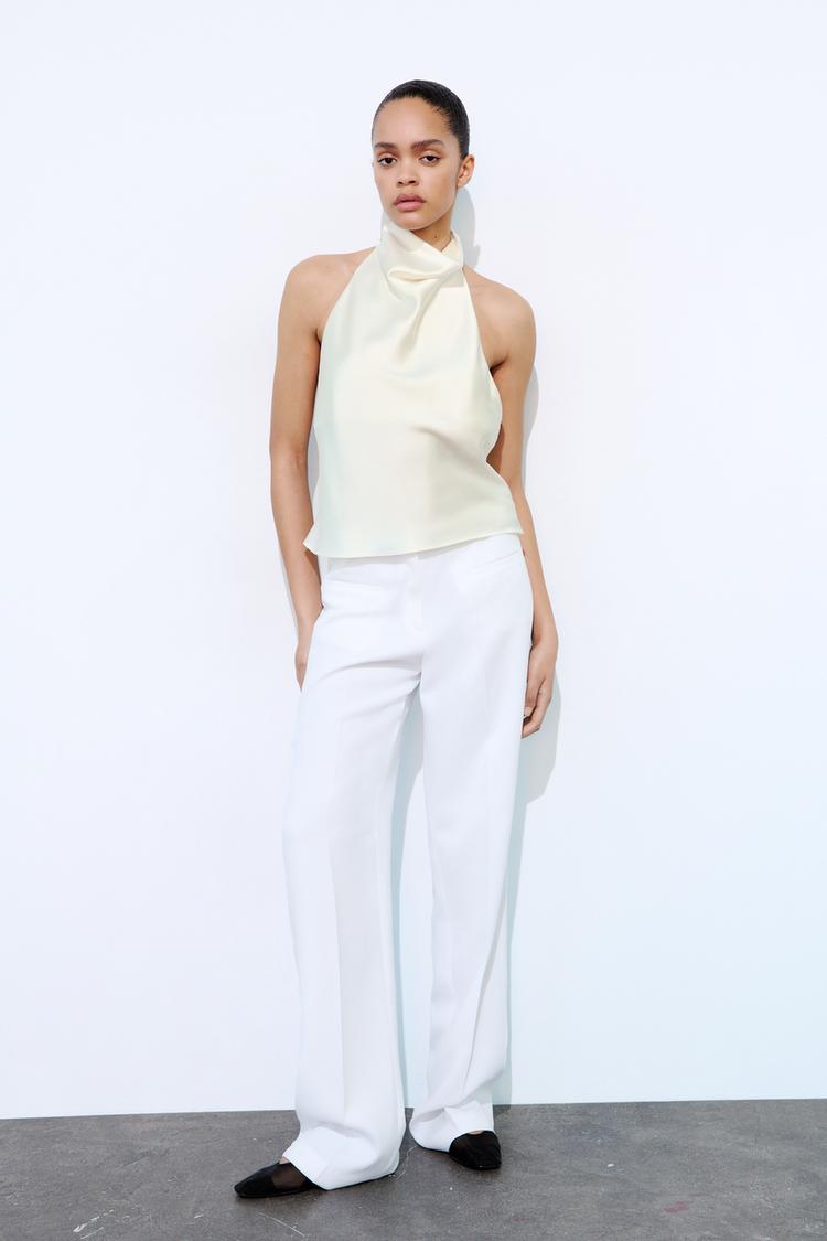 Lucia | Satin Halter Top