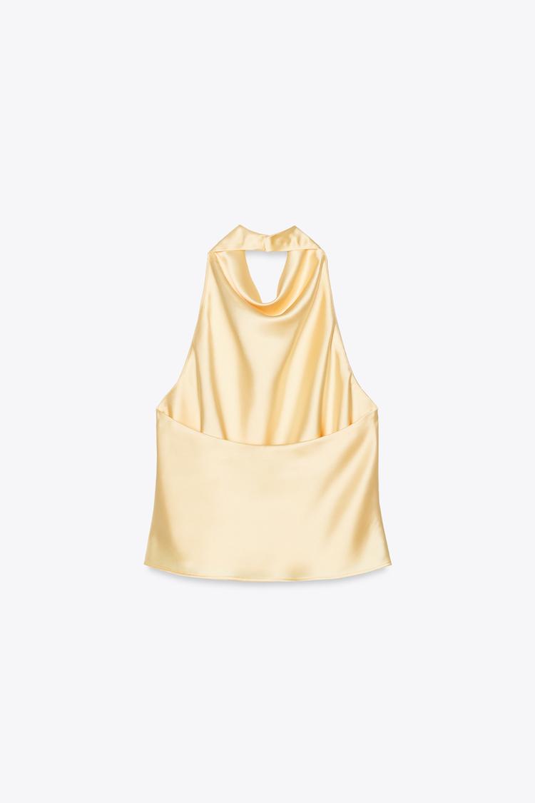 Lucia | Satin Halter Top