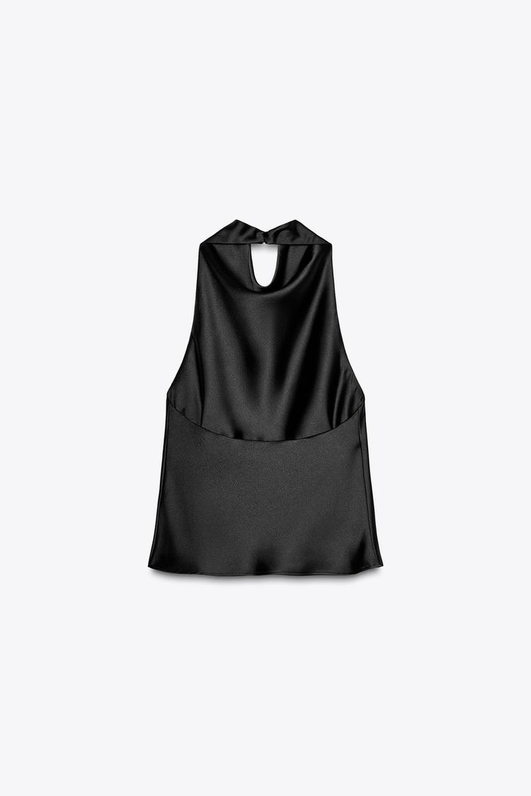Lucia | Satin Halter Top