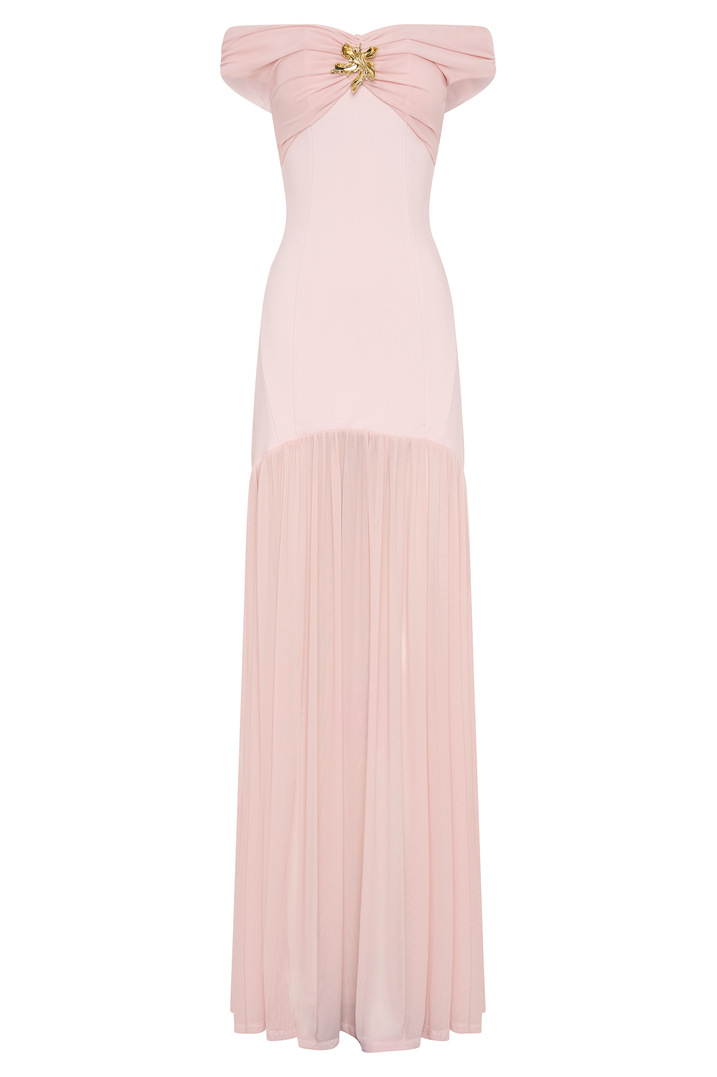 Lola Off Shoulder Crepe Maxi Dress