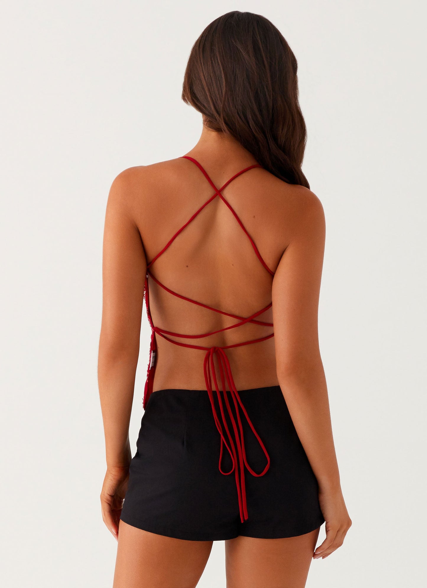 Liora | Lustrous Sequin Backless Top