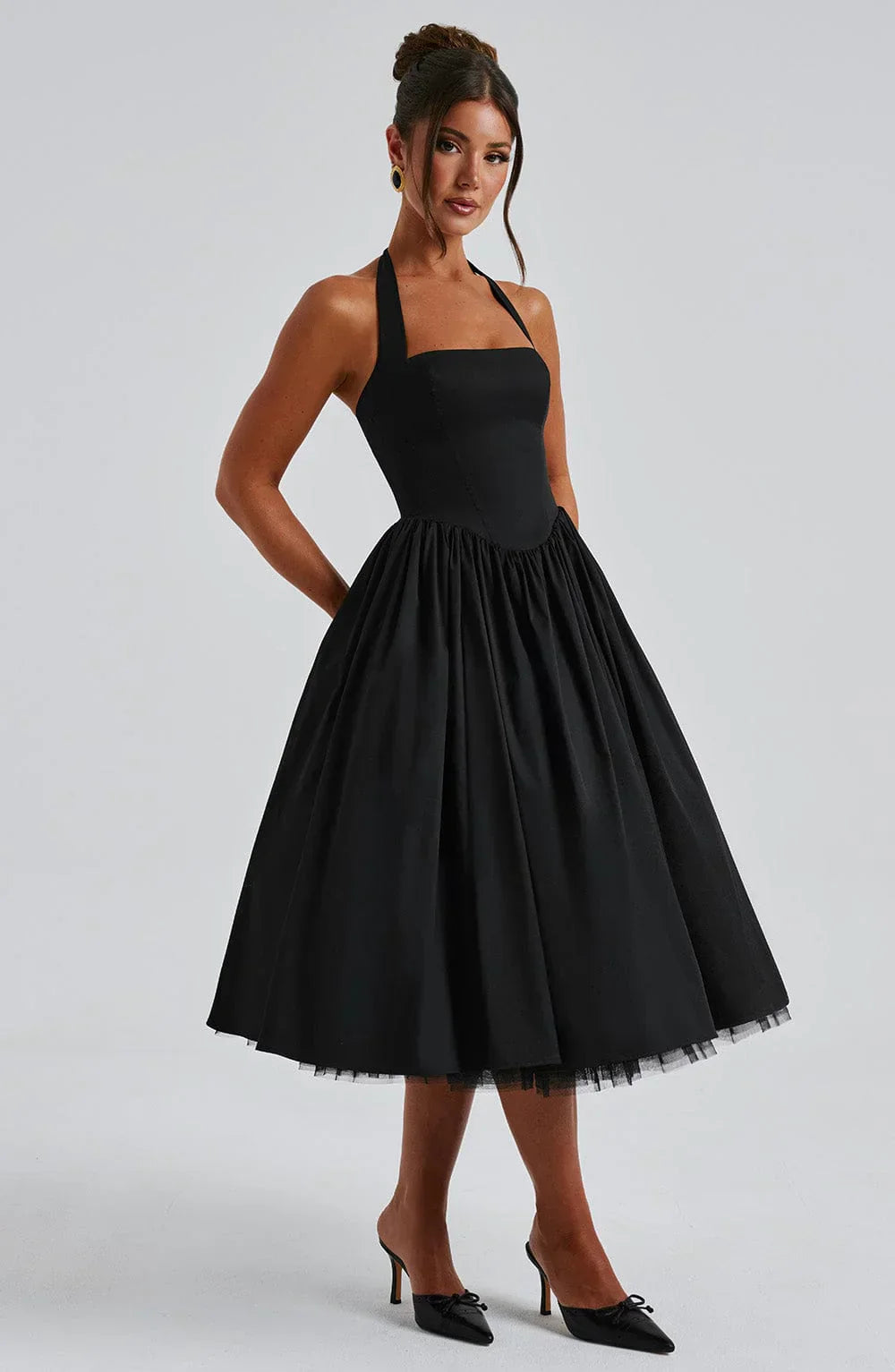 Monaco Grace Corset Midi Dress