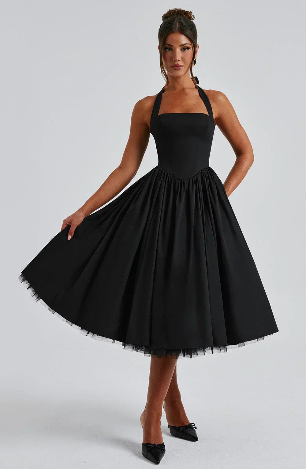 Monaco Grace Corset Midi Dress