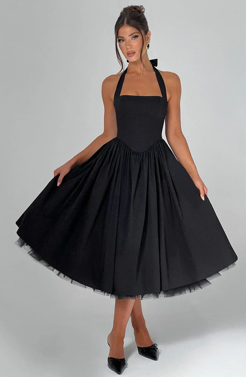 Monaco Grace Corset Midi Dress
