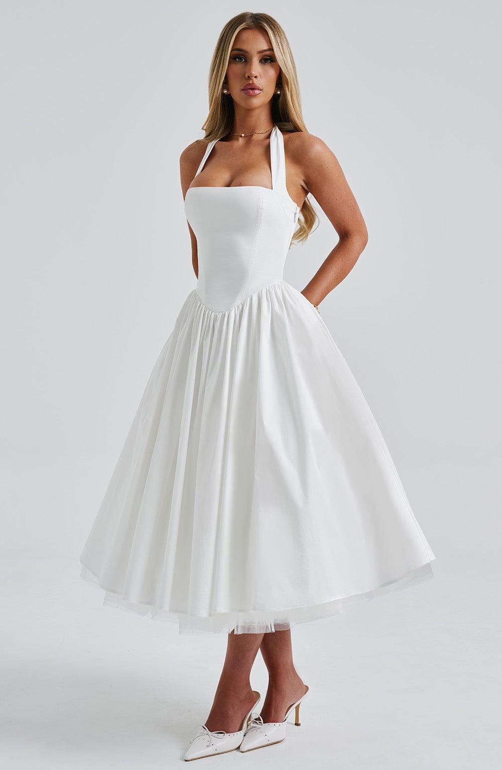 Monaco Grace Corset Midi Dress