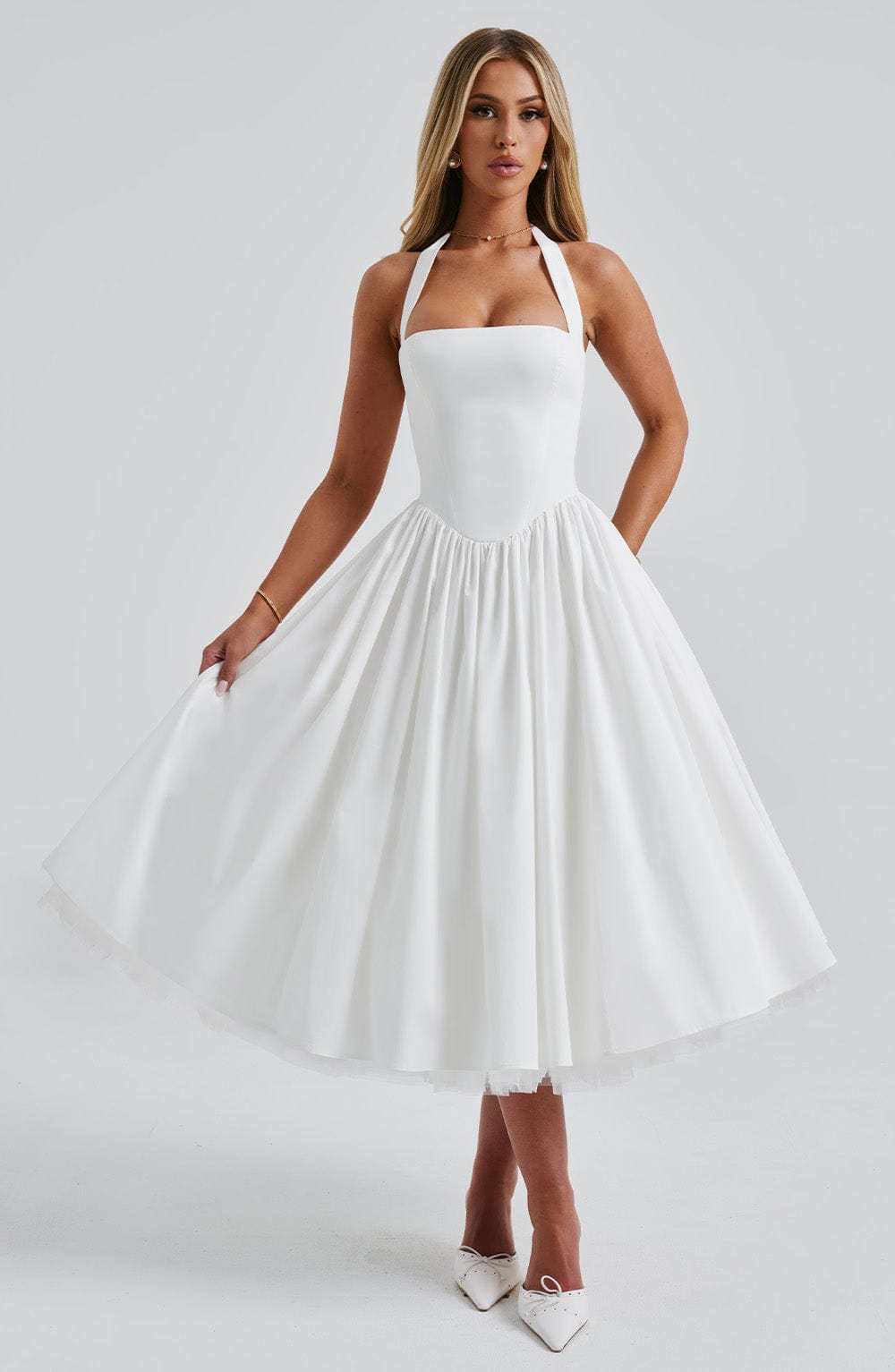 Monaco Grace Corset Midi Dress