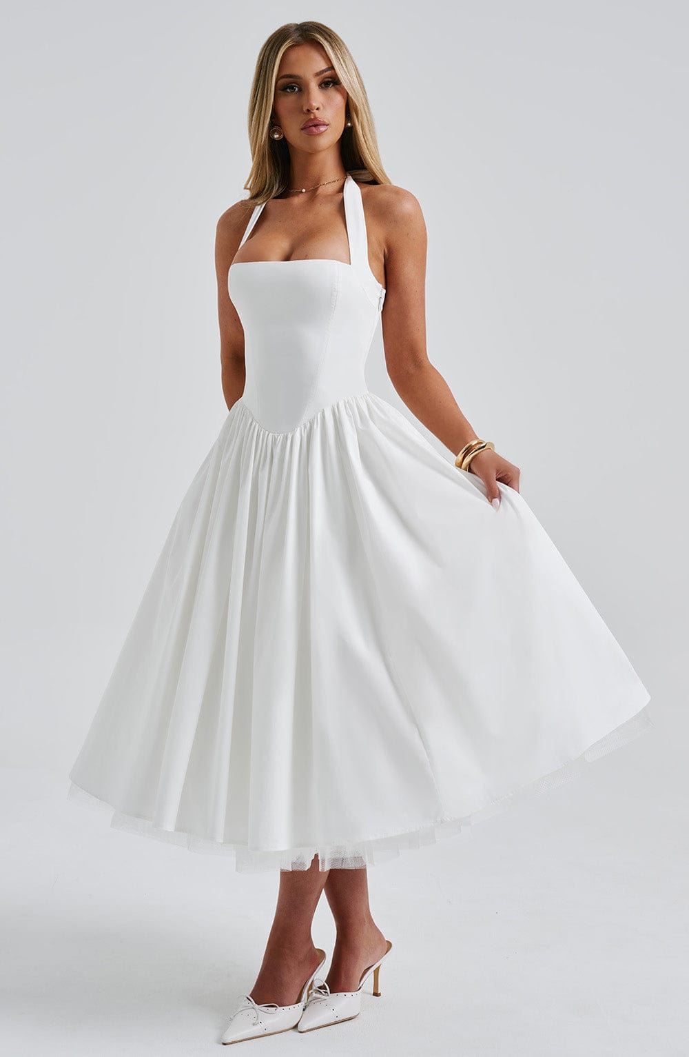 Monaco Grace Corset Midi Dress