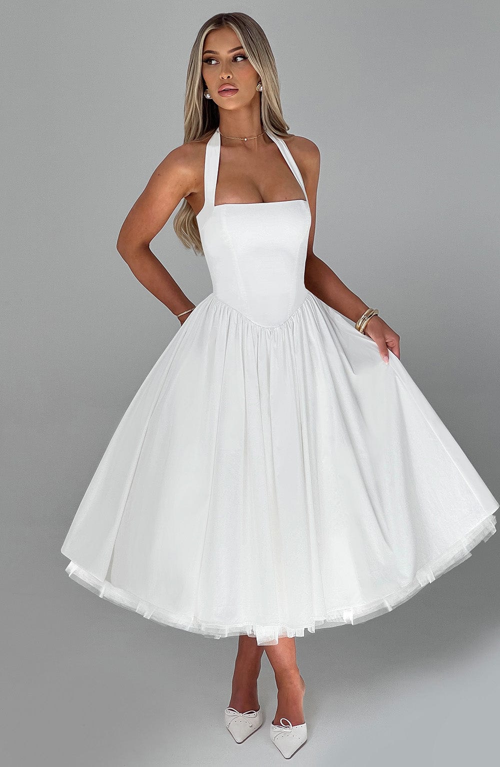 Monaco Grace Corset Midi Dress