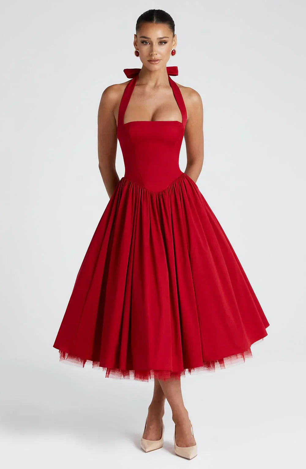 Monaco Grace Corset Midi Dress