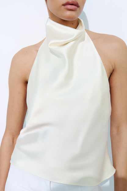 Lucia | Satin Halter Top