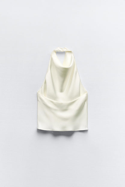 Lucia | Satin Halter Top