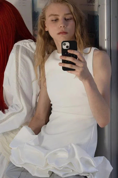 Anna | Sleeveless Ruffle Mini Dress