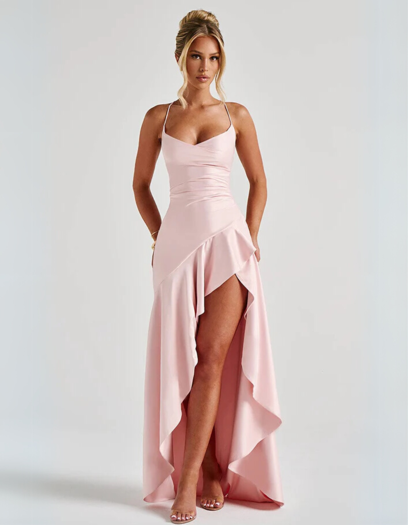 Rosavelle | Draped ruffle Detailed dress