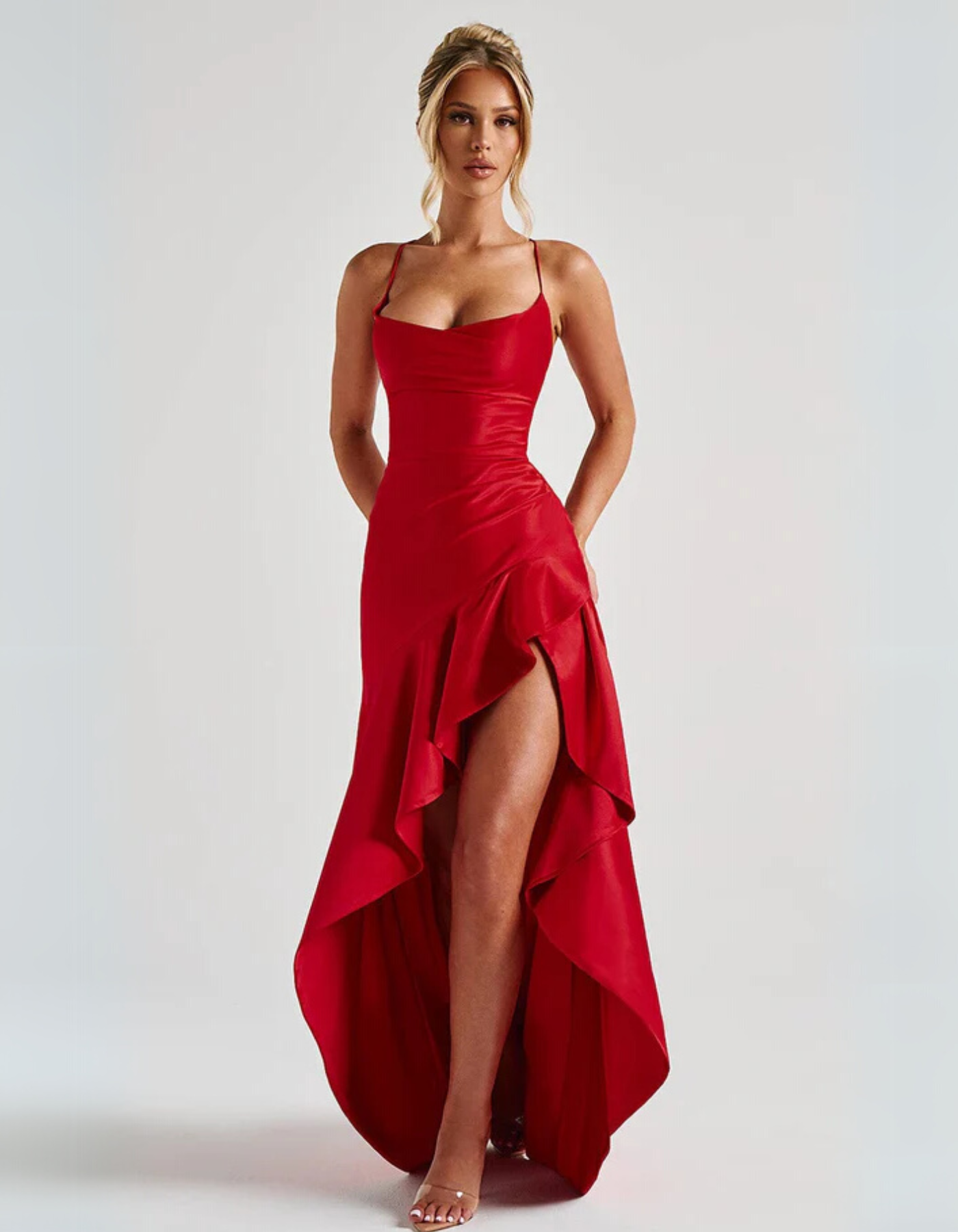 Rosavelle | Draped ruffle Detailed dress