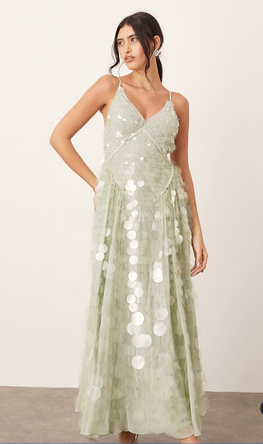 Alessia | Sequin multi maxi dress
