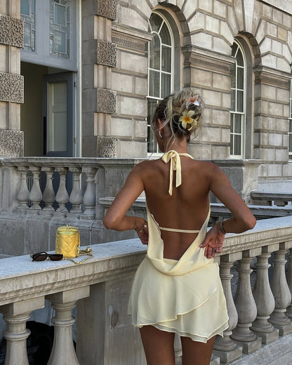 Mirabel | Halter Backless Mini Dress